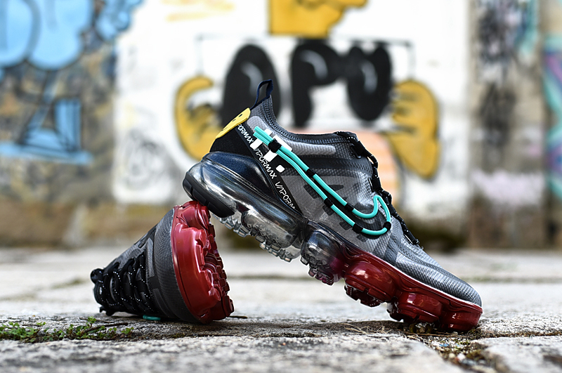 2019 Off-white Nike Air VaporMax Grey Black Red Shoes - Click Image to Close
